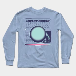 Funny I Can't Stop Staring at Uranus Graphic - Hilarious Cosmic Tee Long Sleeve T-Shirt